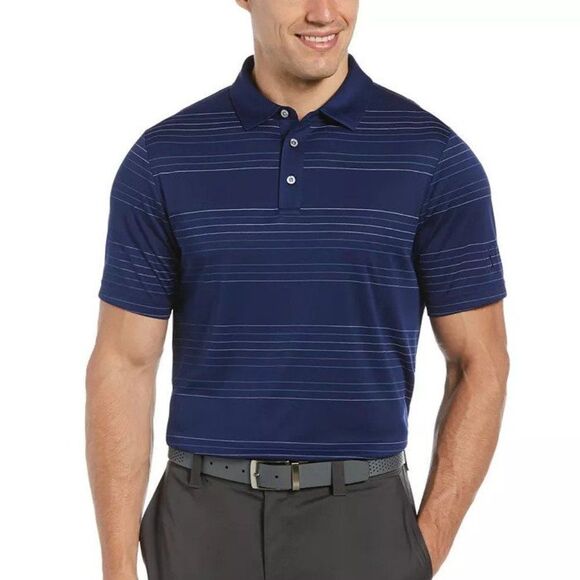 PGA TOUR Men's Stripe Polo Shirt - Picture 1 of 3